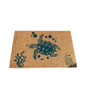 Turtle Doormat, Personalized Custom Doormat, Personalized Gift, Painted Doormat For Housewarming Gift
