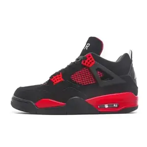 2026 Classic Black Red Retro Basketball Shoes, Trendy Air Cushion Casual Sneakers