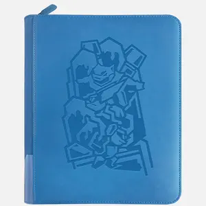 RAVAVER Toploader Binder,Oversize  9-Pocket Album, Holds 252 Toploaders with Customizable Label Slot and Side-Loading Sleeves for 3" x 4" Trading Cards, Designed for Toploaders, Fits Pkmn, MTG, Sports Cards & More, Premium PU Leather, Gift Box Packaging