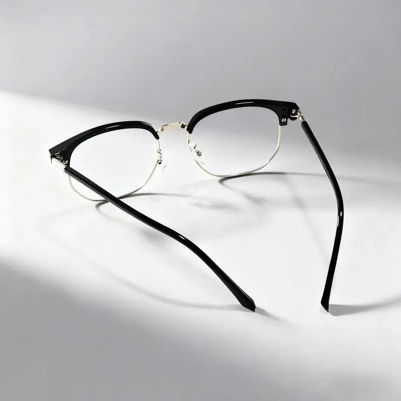 Unisex Square Frame Glasses with Blue Light Blocking Lenses, Minimalist Lightweight Copper Alloy Eyewear for Men & Women, Minimalist Aesthetic, High Quality Eyewear, Metal Frame, Blue Light Glasses, Minimalist Outfits