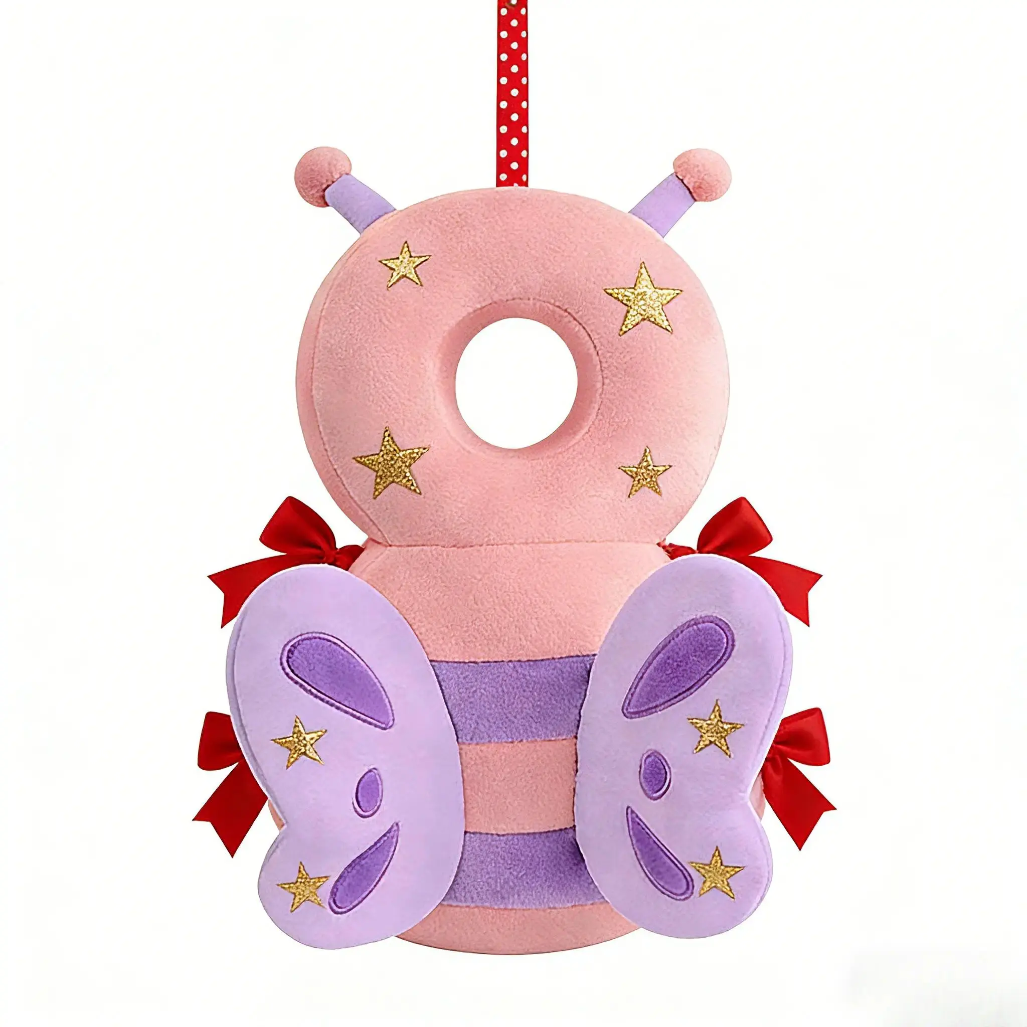 Bee-Shaped Baby Safety Backpack - Ultra-Soft Crystal Velvet, Breathable Cotton Head Protection Pad, for 0-3 Years Babies Learning to Crawl, Daycare & Outings, Everyday Safety Support (Sports & Outdoor Protective Gear)