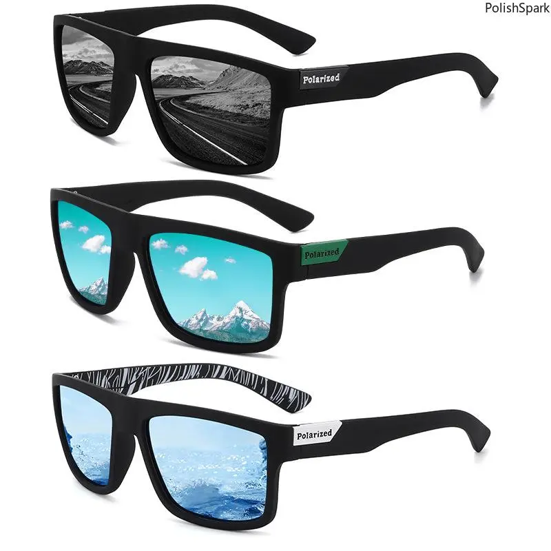 Unisex Funky Square Frame Sunglasses - Polarized Photochromic UV400 Lenses, Black Frame Shades, Casual Outdoor Sunglasses, Everyday Wear UV400 Shade for Glamorous Business Look