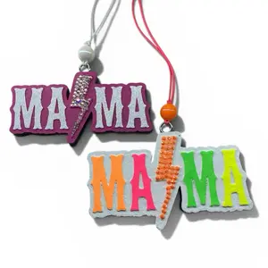 Sassy Saint MAMA Lightning Freshie Premium Air Freshener for Car Home or Small Space Handcrafted with Unique Designs Long-lasting Fragrance- Mama-Mothers Day-Rhinestones-Western -Car Decor