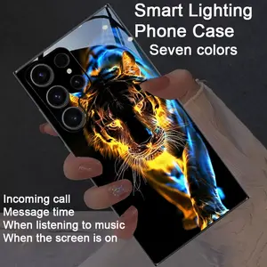 Intelligent voice controlled luminous, Lights phone case suitable for S26Ultra/S25Ultra/S24/S22Ultra/S23Ultra/S21Ultra/S20Ultra/S10+/S10 5G/Note20Ultra/Note10+/Zfold 7/Zfold 6/Z Flip7/Z Flip6
