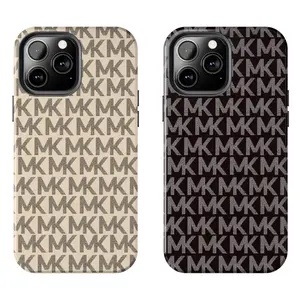 Luxury Monogram Letter Phone Case | Designer Inspired Aesthetic Cover | Elegant Neutral Pattern Accessory for iPhone 7-17 Pro Max