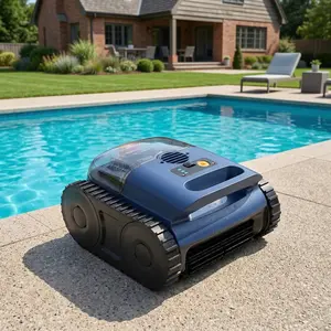 Cordless Robotic Pool Cleaner, Robotic Pool Vacuum for Inground Pools, Floor, Wall, Waterline and Drain Cleaning, 180 min Battery Life for Pool Up to 2150 Sq.ft