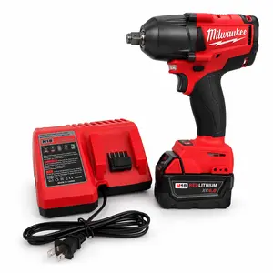 Milwaukee Cordless Electric Wrench 18V 900N.M Torque Brushless Impact Wrench 12.0AhBattery & Charger