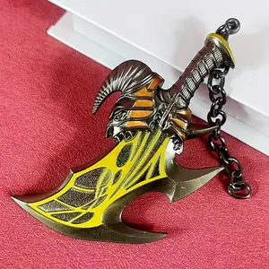 4inch 10cm Metal Katana Keychain Small Ainme Sword Safe Unsharpened Key Mini Sabre Steel Ninja Knife Action Figure Iron Blade Real Size Japanese Katana Keychain Damascus Sword Original Samurai Sabre Toy Gift Stylish Keychain