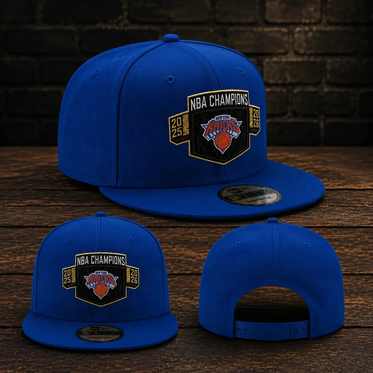 New York Knicks NBA Blue Champions Conference Finals Snapback Hat