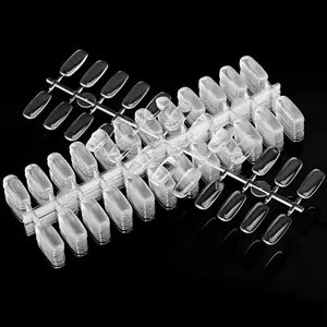 360PCS Flat Square Transparent Nail Display Card Color Chart for Nail Polish DIY Training Practicing Displaying
