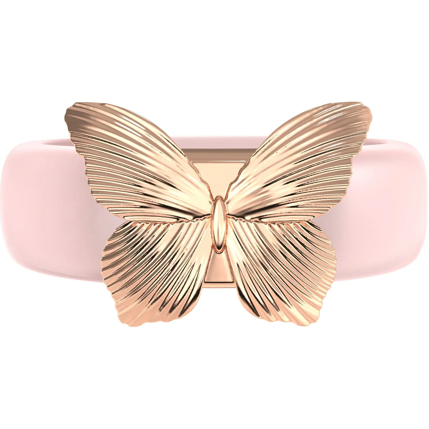 Butterfly Collection - Women's Silicone Rings with Stainless Steel Butterfly - Patent Pending