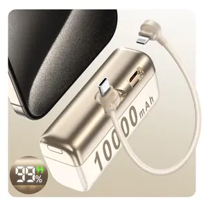 SEANCHEER P03 10000mAh Mini Portable Charger Power Bank for Phone, 22.5W Fast Charger with Digital Display and Stand, Mini Travel Essential Battery Pack, Lightwight and Compact, Small PowerBank