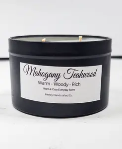 Mahogany Teakwood Candle ️ | Clean, Warm Woodsy Scent