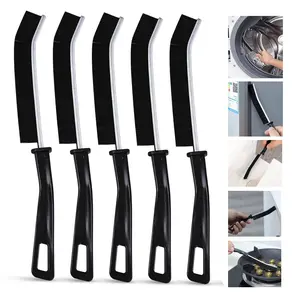 5Pcs Crevice Cleaning Gap Brush for Hard Bristle edge Tools for Baseboard Mesh Screen Sliding Door Track, Bathroom, Shower, Window, Household Use Scrub small Brushes for Deep helpers scrubbing mop kitchen lint remover multifunctional home corner e car