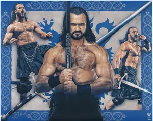 Drew McIntyre WWE 16" x 20" Photo Print - Art by Brian Konnick - Limited Edition of 99 - Artist Signed - Fanatics Authentic Certified