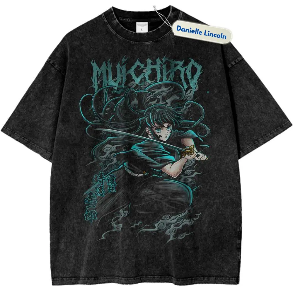 Muichiro Tokito Anime Shirt, Demon Slayer Vintage T-Shirt, Gift For Fan Manga, Gift For Men, Gift For Women, Crew Neck T-shirt, Trending T-shirt