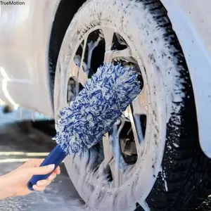Super Plush Microfiber Tire Rim Wheel Hub Cleaning Brush - Scratch-Free Wash Tool, Car Detailing Products for Auto Maintenance