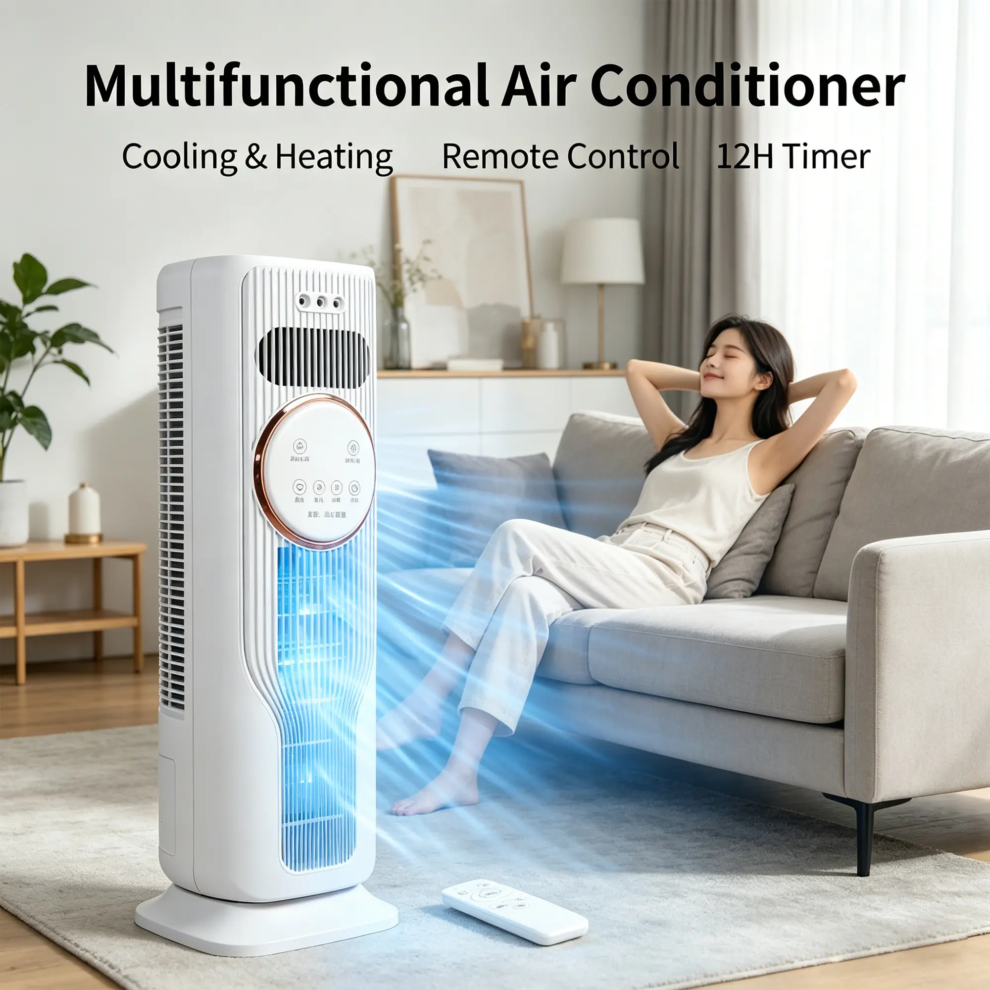 Portable Ice Crystal Evaporative Air Cooler for Car Battery Repair Tools Setup, New Arrival with Remote Control, 2 Adjustable Wind Speeds, 24-Hour Timing, Low Noise Mini Desktop Fan, Efficient for Home & Office (Up to 200 Sq Ft)