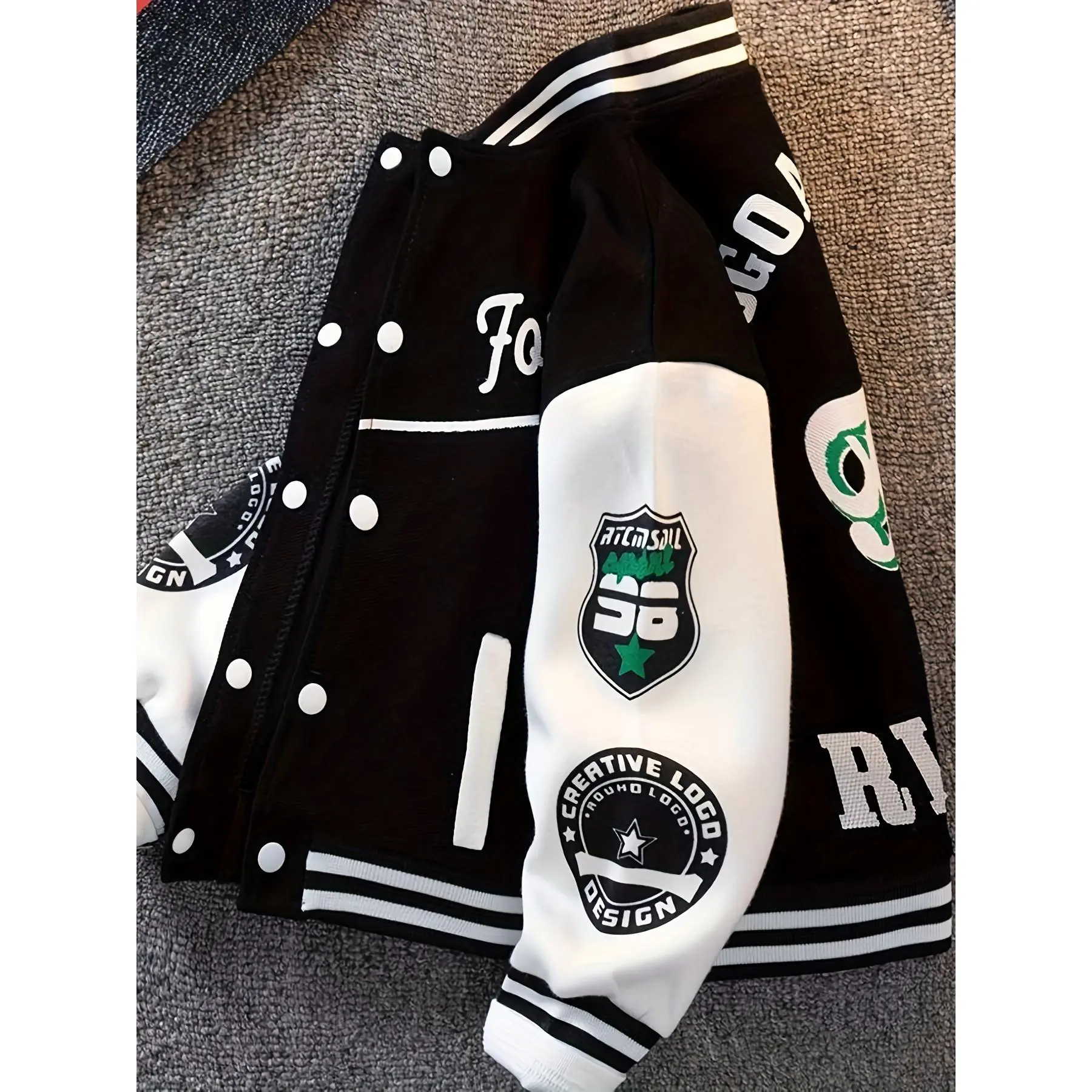 Clothing Jacket Boys' Spring And Autumn Baseball Uniform Middle And Large Casual Jacket Boys' Spring And Autumn Clothes Fashionable Jacket