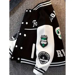 Clothing Jacket Boys' Spring And Autumn Baseball Uniform Middle And Large Casual Jacket Boys' Spring And Autumn Clothes Fashionable Jacket