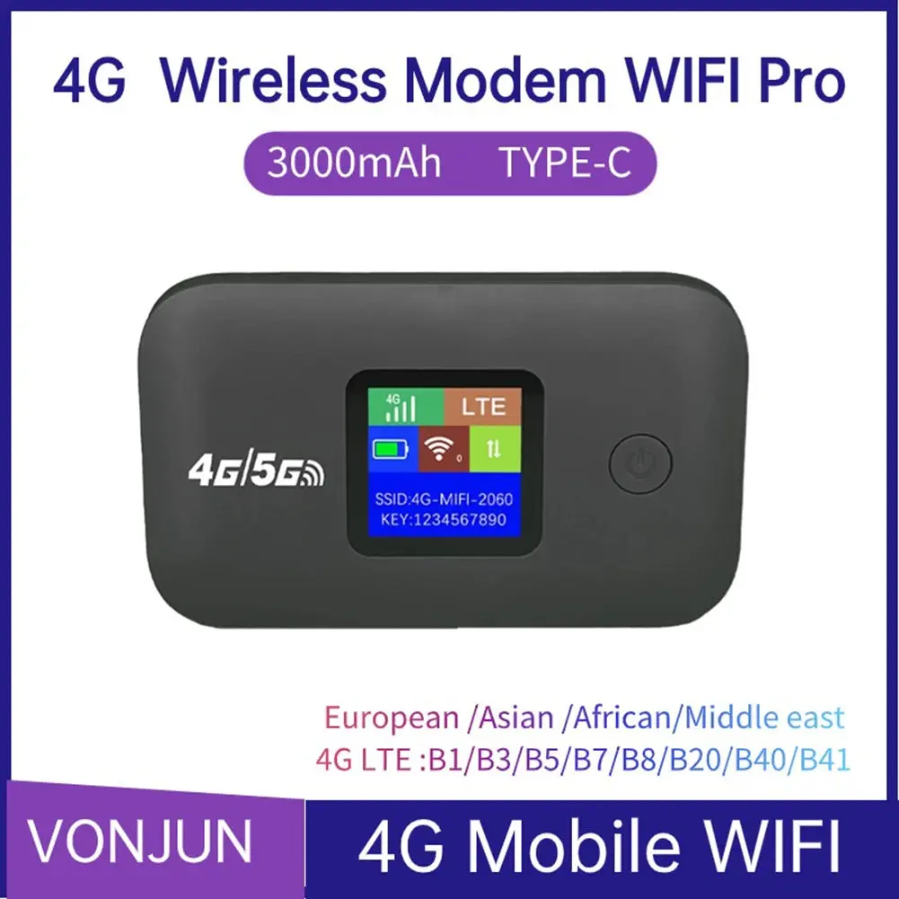4G/5G Mobile WIFI Router 150Mbps 4G LTE Wireless Router 3500mA Portable Pocket MiFi Modem Mobile Wifi Hotspot with Sim Card Slot