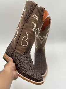 Boot/Bota American Gator Brown Leather Boots