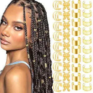 40 pieces ear buckles dreadlocks  rings jewelry DIY  alloy  rings headgear hair accessories