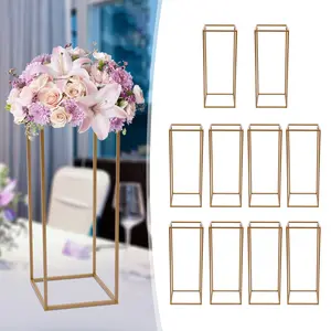 Golden Flower Stands Set of 10 for Weddings Birthdays Parties Centerpiece Decor Candy Buffet Table Arrangement Home Office event decoration