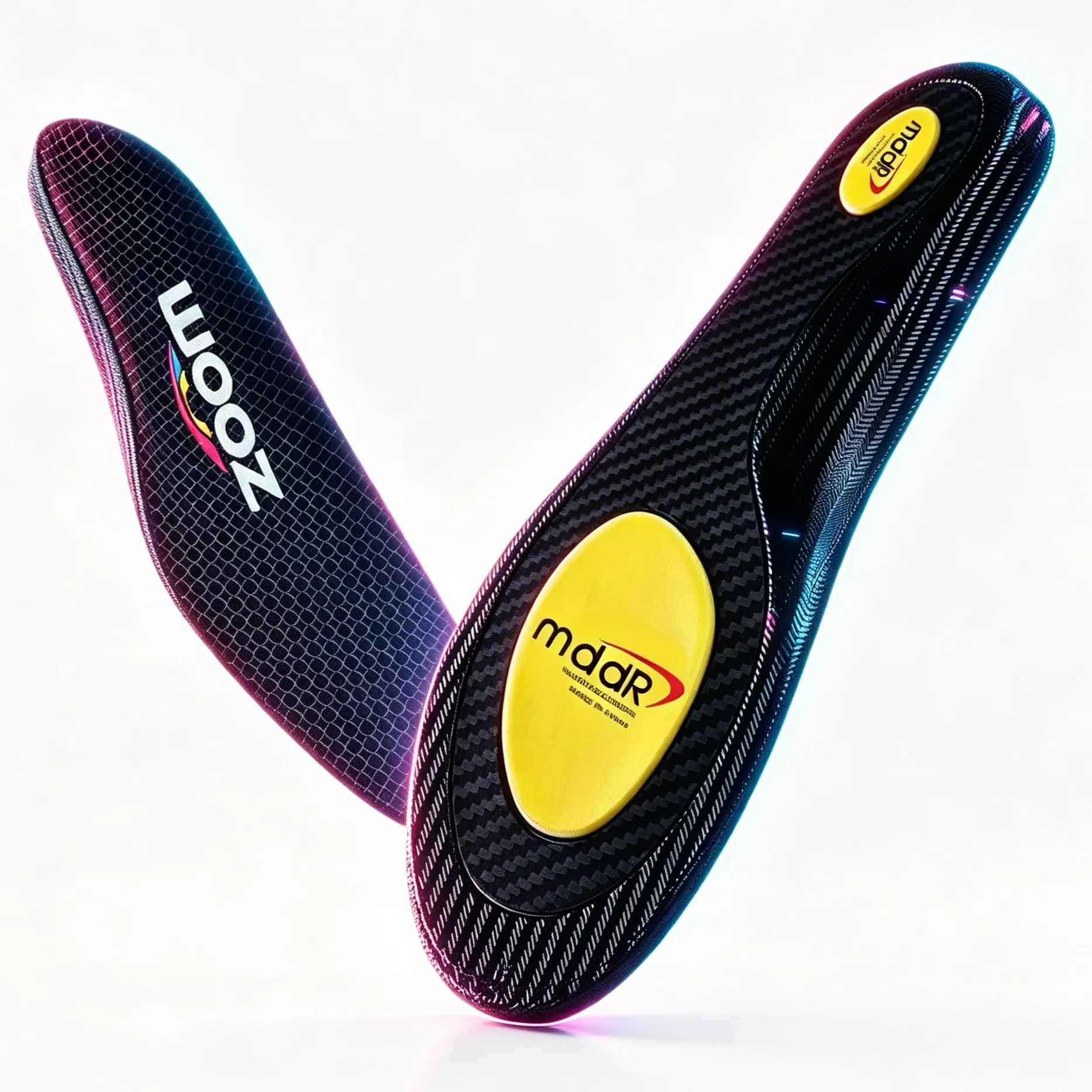 Unisex Fit Carbon Plate Shoe Inserts - Gender Neutral, Supportive Arch Support, Breathable All-Season Insoles for Running, Soccer