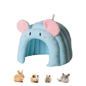 Guinea Pig Bed, Adorable Animal-Shaped Small Pet Hideout, Comfortable and Pressure-Resistant, Easy to Clean, Suitable for Squirrels, Hedgehogs, Dwarf Bunnies