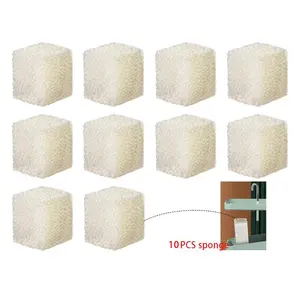 10pcs Cat Water Fountain Filter Sponge, Replacement Filter for Mini Semi Transparent Water Tank, Ideal for Dogs & Cats