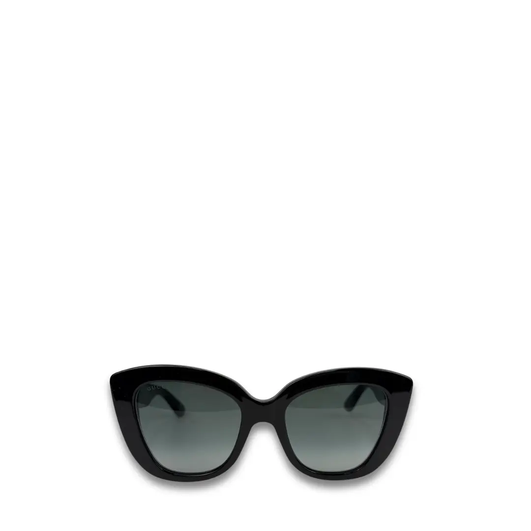 Pre-owned Gucci Oversized Black Cateye Sunglasses