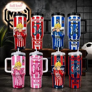 [Collection] Chivas Guadalajara Football DB Fan Gift Tumbler 40oz 20oz with Handle Stainless Steel Tumbler, Double-Wall Vacuum Insulated Travel Mug with Handle & Straw, BPA-Free Fan Drinkware Gift, Fan Gift for Game Day, Eco-Friendly