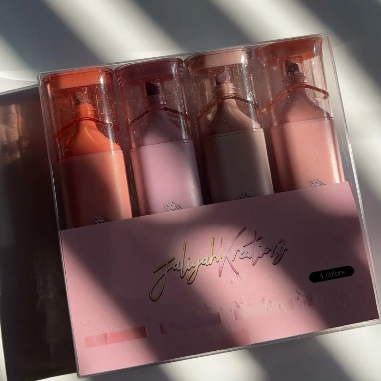 Pink champagne glitter highlighters Pink champagne glitter highlighters