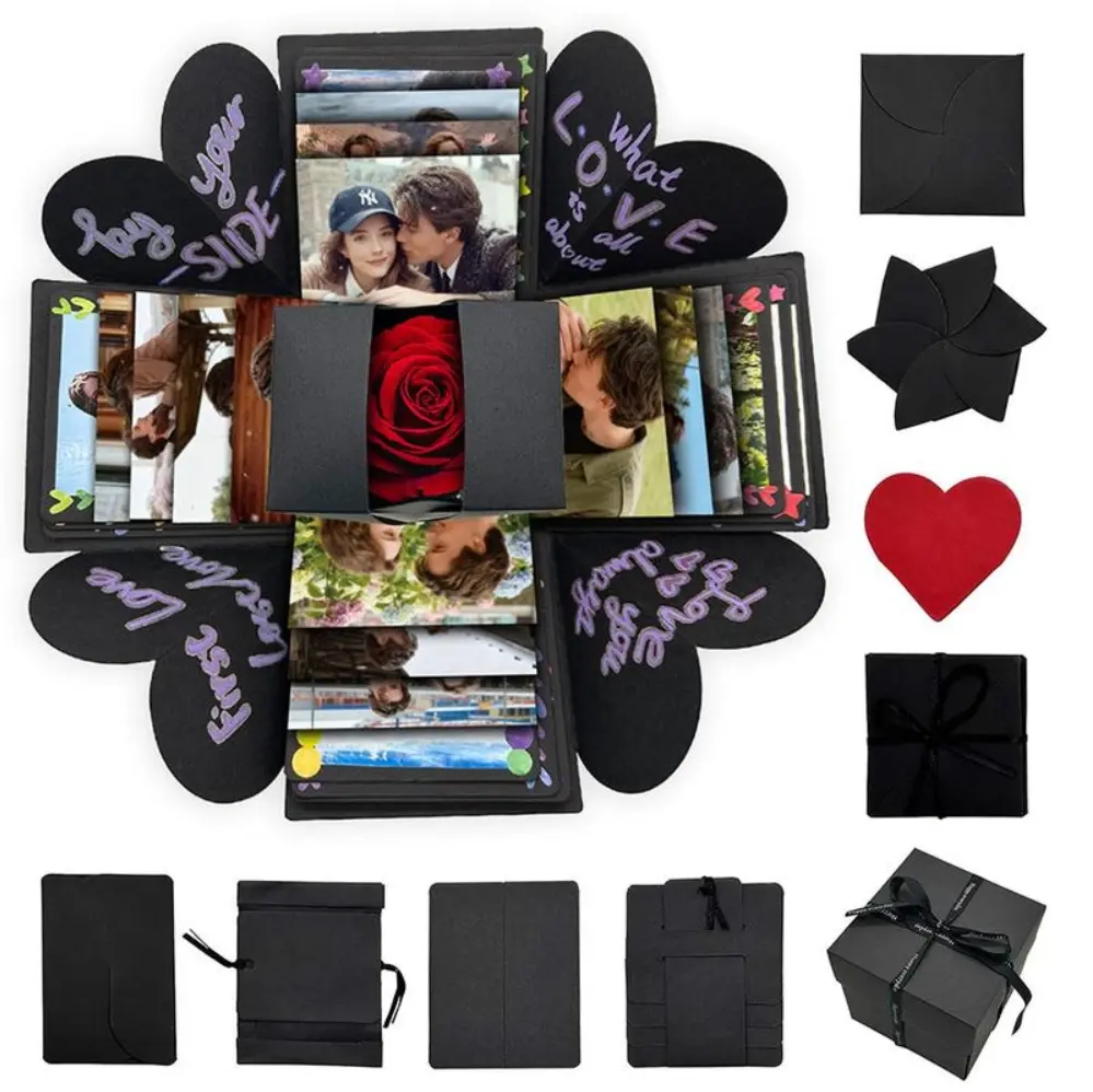 DIY Pop-Up Photo Gift Box with Interactive Folding Layers – Creative Memory Keepsake Box for Photos, Notes & Small Gifts, Perfect for Valentine’s Day, Anniversaries, Birthdays & Special Moments, Unique Birthday Gifts, Best Friends Gifts
