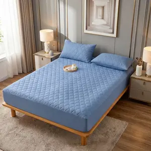 Luxury Waterproof Mattress Protector Set with Pillowcases Diamond Quilted Year-Round Bedding 16" Deep Pocket Soft Breathable Microfiber Machine Washable for Home Dorms & Hotels Twin Full Queen King Options