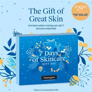 Neutrogena 7 Days of Skincare Advent Calendar Gift Set with 7 Items Including Hydro Boost Water Gel & Moisturizing Face Mask, Skincare Holiday Set
