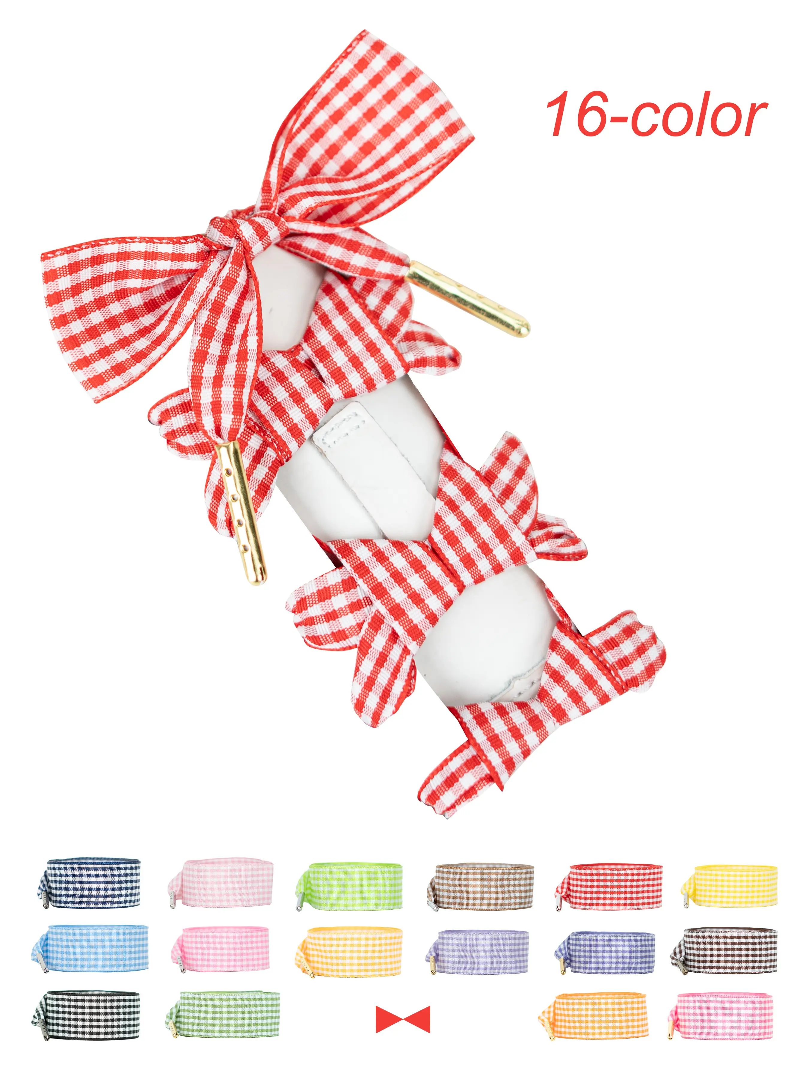 Cute Sweet Metal Head Shoelaces, Colorful Grid Design, Perfect for Daily Casual Entertainment, Pair Pack, Laces for Sneakers, Shoe Strings for Sneakers