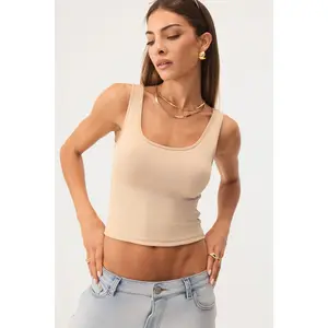 Essential Organic Cotton Tank Top Sand - Eco-Certified