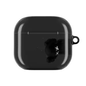 Bear X Eyes AirPod Case | Black Silicone Protective Cover