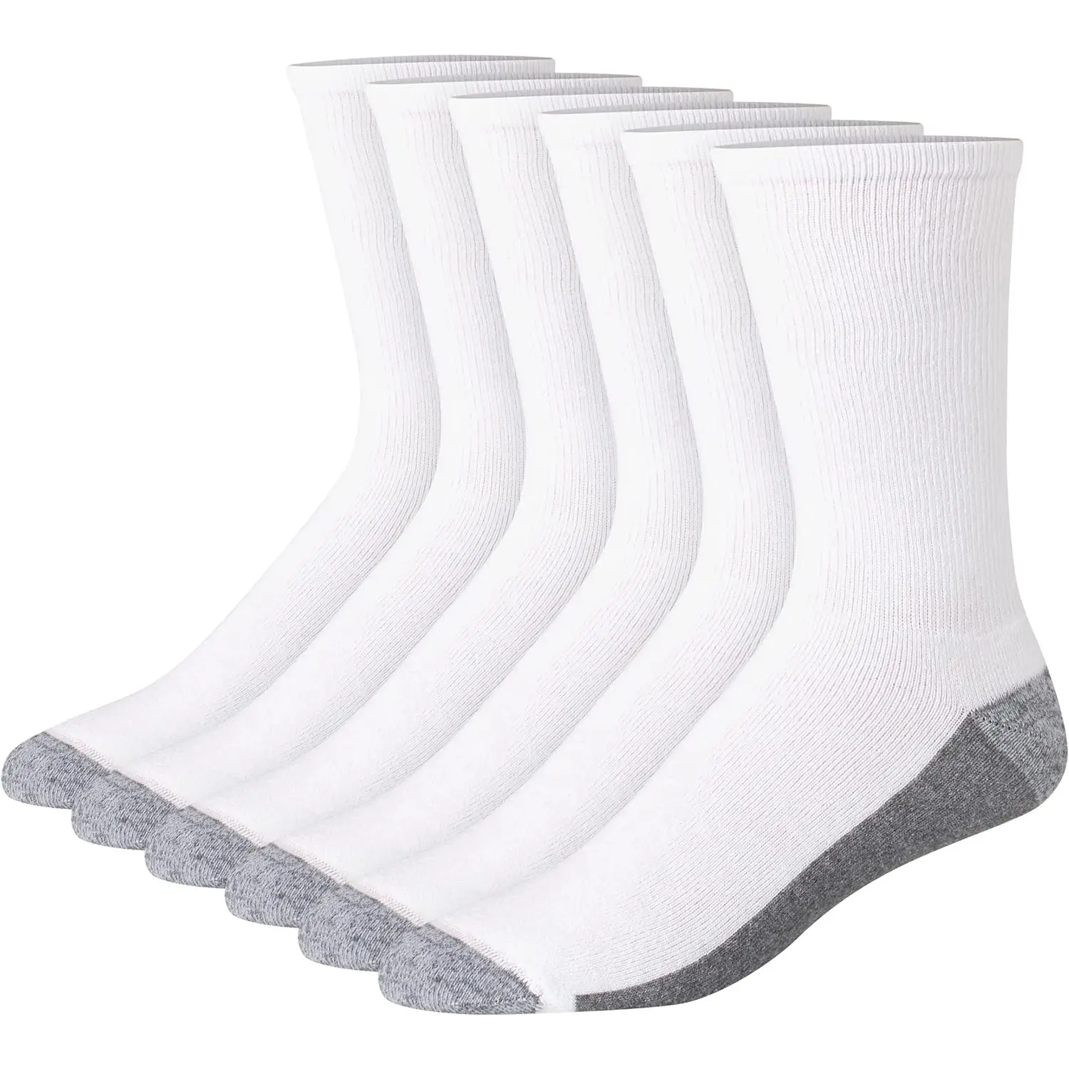 Hanes Men'S Max Cushioned Crew Socks, Moisture-Wicking with Odor Control, Multi-Pack Hanes