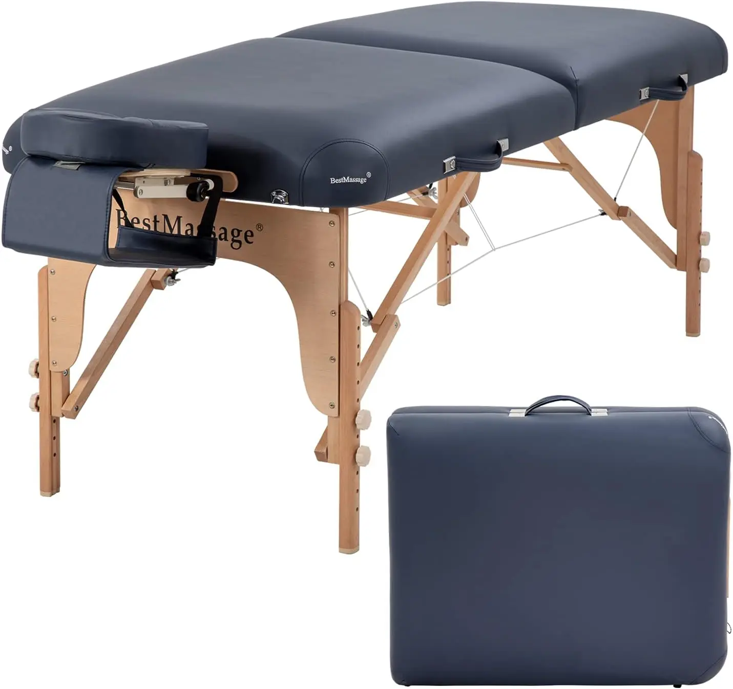 FDW Massage Table, Portable Massage Tables, 84 Inches Long 30 Inchs Wide Height Adjustable Massage Table 2 Fold Spa Bed Massage Tables Spa Beds & Tables with Carrying Bag