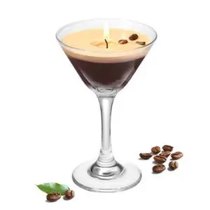 Espresso Martini Candle Unique Glass Coffee Candles Handmade Dessert Scented Gift for Candle Lover Home Decor