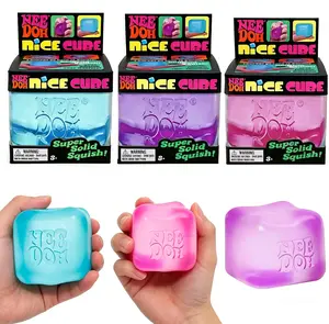 Needoh Nice Cube Polygon Ice Block Malt Syrup Stress Relief Toy Super Solid Squish Fun for Kids Perfect as a Birthday Gift for Loved Ones