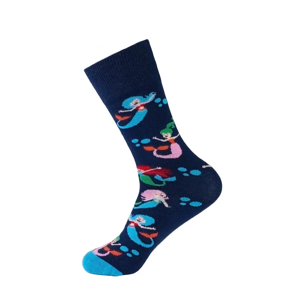 Leon James Mermaid Crew Socks - Navy