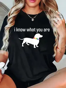 100% Cotton Funny Quote Meme I Know What You Are Homophobic Dog Gay LGBT T-Shirt