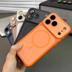 Matte MagSafe Compatible Multi-Color Cellphone Casing - Anti-Fingerprint, Shockproof Smartphone Accessories for iPhone 12/13/14/15/16/17 All Models Devices
