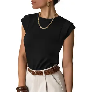ANRABESS Business Casual Tops for Womens Cap Sleeve Summer Dressy Shirts 2026 Trendy Work Office Outfits Clothing