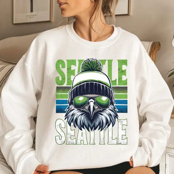 Seattle Football Team Sweatshirt, Seahawk Fan Apparel, Football Sweater, Seattle Sports Gear, Game Day Tee, Sports Tee Unisex