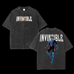Men's Comfort Color Vintage Oversized Ribbed Fabric Top - Limited Invincible Mark Grayson Graphic T-Shirt, Superhero Themed Apparel, Comic Book Fan Gift, Mineral Wash